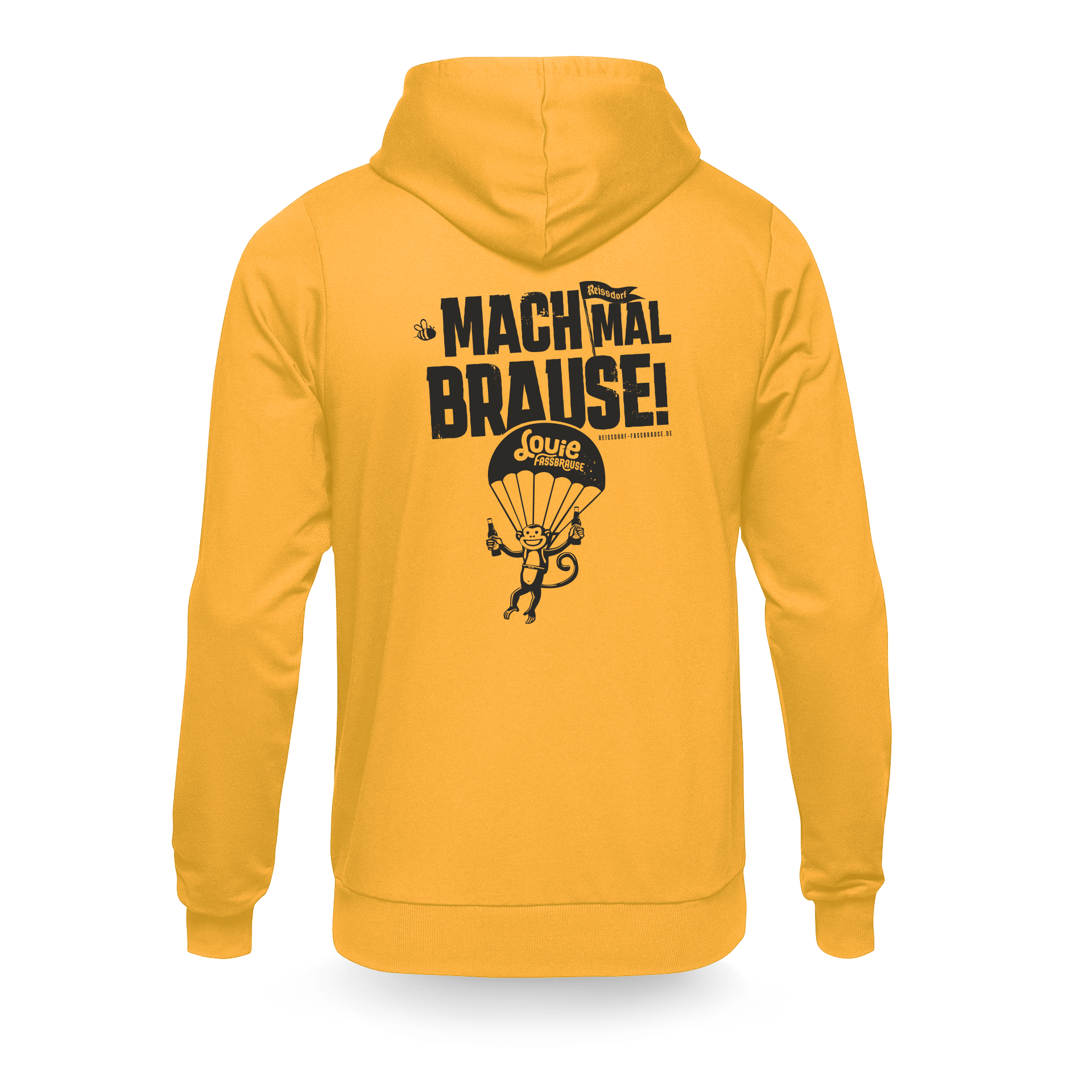 Hoodie Fassbrause "Mach mal Brause" Gelb