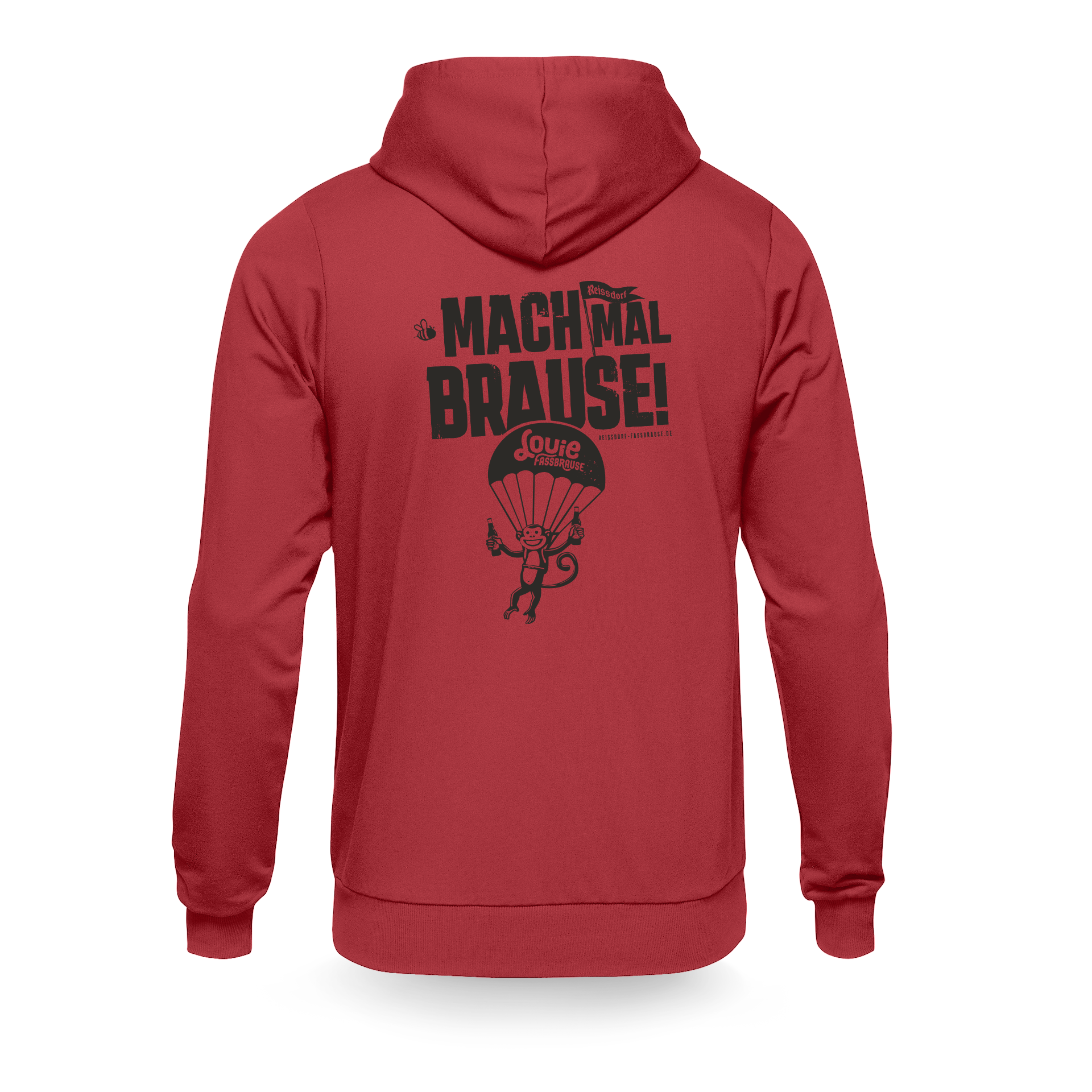 Hoodie Fassbrause "Mach mal Brause" Rot