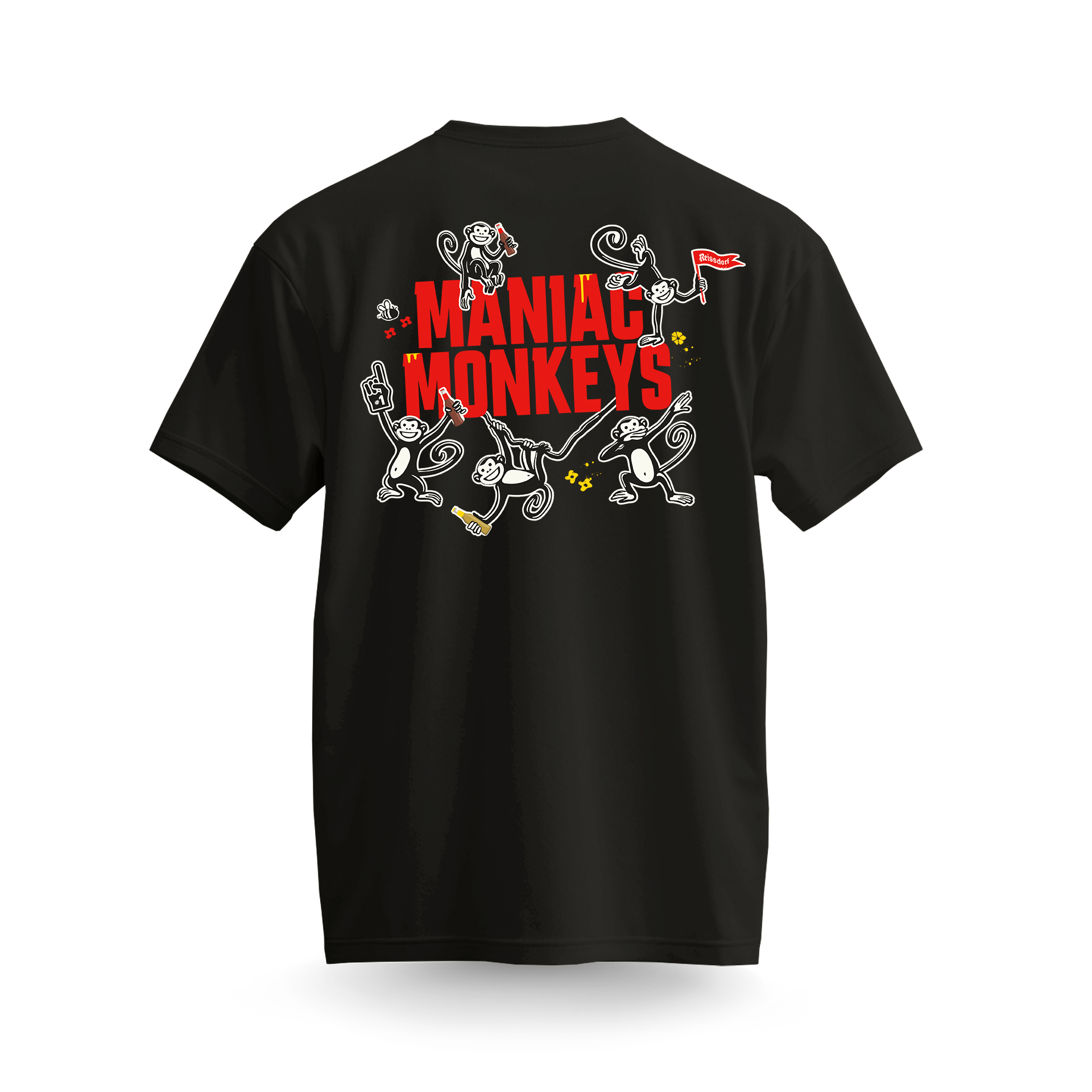 T-Shirt Fassbrause "Maniac Monkeys" Schwarz