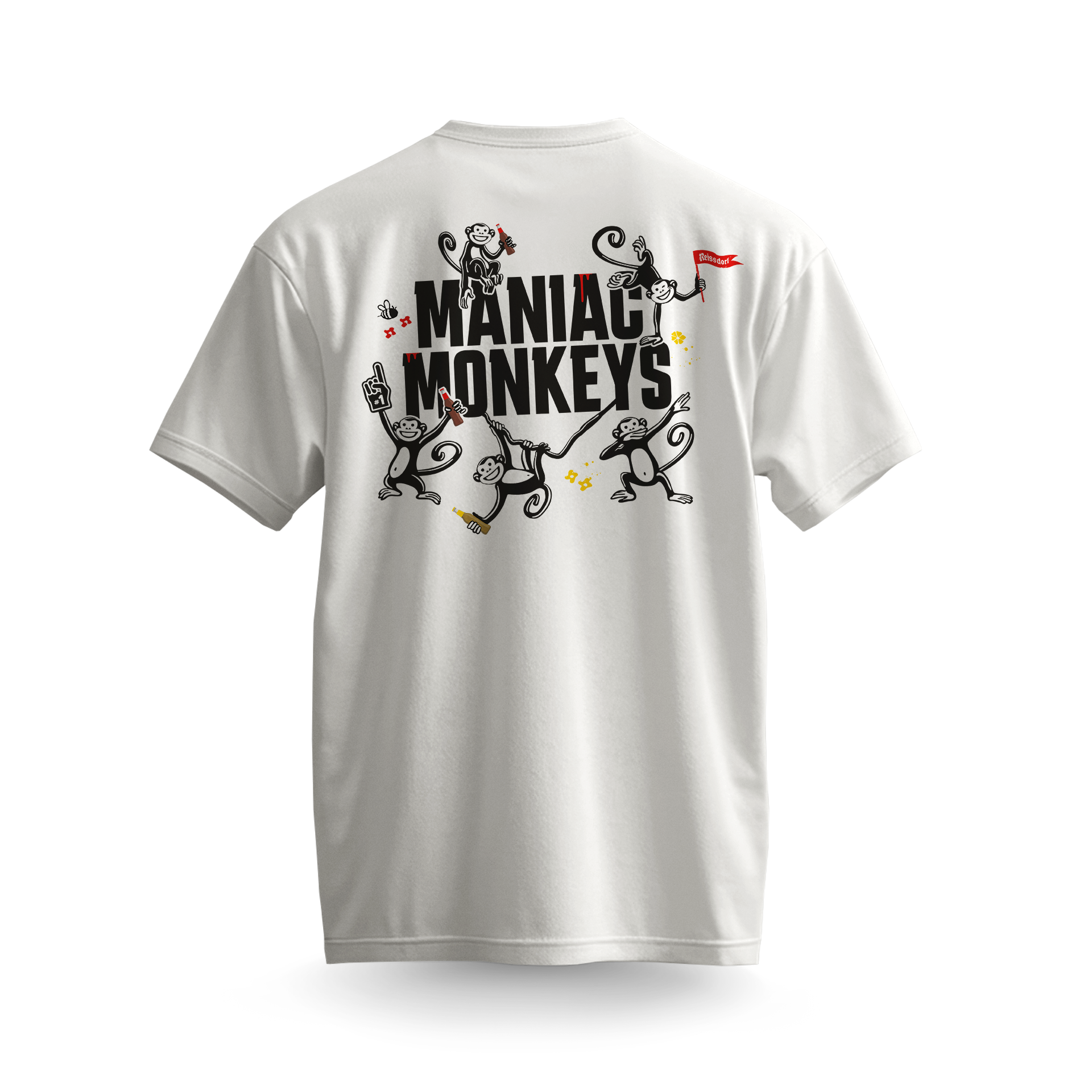 T-Shirt Fassbrause "Maniac Monkeys" Weiß