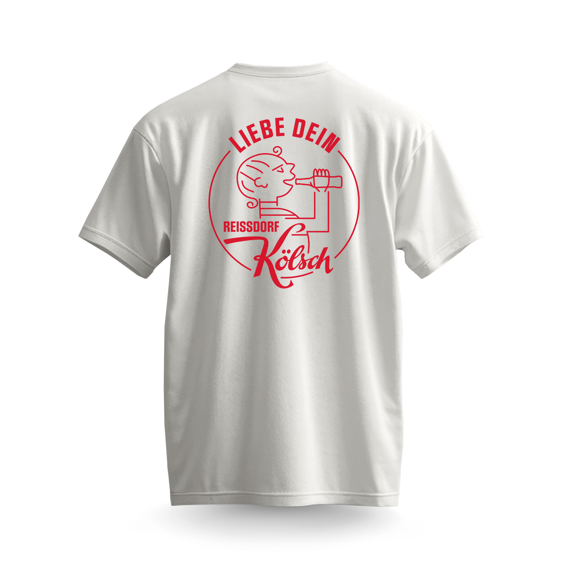 T-Shirt "Liebe dein Reissdorf Kölsch" Weiß Kontur